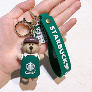 Lot de porte-clés 3D en forme de tasse de thé au lait, pendentifs de sac tendance style <span class=keywords><strong>Starbucks</strong></span>, ornements pour clés de voiture, pour la revente - Product Image 3