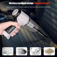 Mini aspirateur électrique portatif sans fil rechargeable par USB, sans sac, avec filtre HEPA, pour voiture, maison, hôtel et camping-car, utilisation sèche et humide