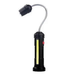 LED Repair Work Lighting USB Charging Zoom Flashlight Flexible Hose Inspection Light With Magnet