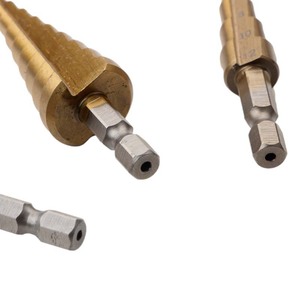 Step Drill Bits 3-12 4-12 4-20mm Hex Shank Titanium Plated Pagoda Drill For Metal Wood Plastic - Product Image 3
