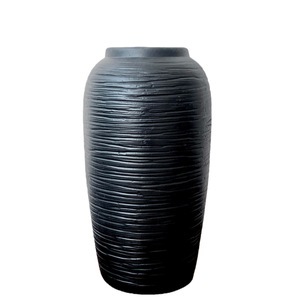 Vases en céramique Qingyu Chronicle blancs et noirs, taille moyenne et grande, style Wabi Sabi, pour arrangements floraux de bureau - Product Image 5