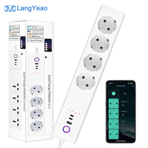 Multiprise intelligente LangYeao 20W PD EU 7-en-1, 4 prises CA à contrôle indépendant, charge rapide USB-C, compatible <span class=keywords><strong>Home</strong></span> <span class=keywords><strong>Assistant</strong></span> - Product Image 1