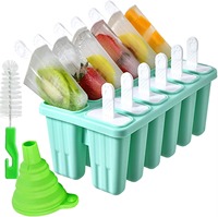 Moule à glaces en silicone à 12 cavités, silicone écologique non toxique, facile à démouler, réutilisable, outil pour desserts glacés faits maison