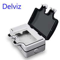 Caja de Protección para Interruptor Delviz, Apta para Nuestro Interruptor de 120 mm con Orificio de Montaje con Tornillos, Caja Impermeable para Exteriores IP66