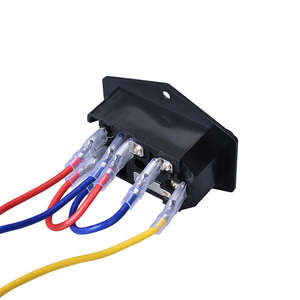 3D yazıcı DIY kiti rocker anahtarı güç anahtarı soket düğmesi 2/<span class=keywords><strong>3</strong></span> Pins kablo ile 10A sigorta 16awg silikon güç kablosu ile - Product Image 4