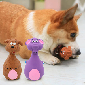 Giocattoli da Masticare per Cani in <span class=keywords><strong>TPR</strong></span> Ecologico, Resistenti ai Morsi, Divertenti e Interattivi con Suono Squittente - Product Image 3