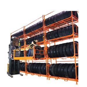 مستودع مخصص تخزين الثقيلة iso9001 رفوف الإطارات المرآب متجر السيارات الإطارات الرف - Product Image 1