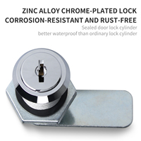 Serrure à came en alliage de zinc, serrure cylindrique à came avec clés pour armoire de classement, tiroir, casier, boîte aux lettres, quincaillerie