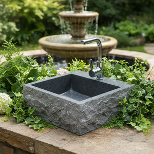 Lavabo carré en marbre, <span class=keywords><strong>à</strong></span> trou unique, pour salle de bain, balcon, style nordique, <span class=keywords><strong>rétro</strong></span>, pour la maison - Product Image 3