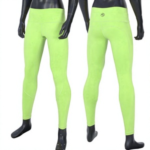 Leggings de yoga sans couture légers et unis, taille haute torsadée, longueur intégrale, séchage rapide, respirants, antistatiques, grandes tailles, vente en gros - Product Image 1