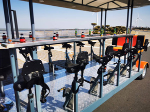 Vélo-bar électrique à pédales professionnel pour la ville, bus touristique à quatre roues, vélo de fête à bière - Product Image 5