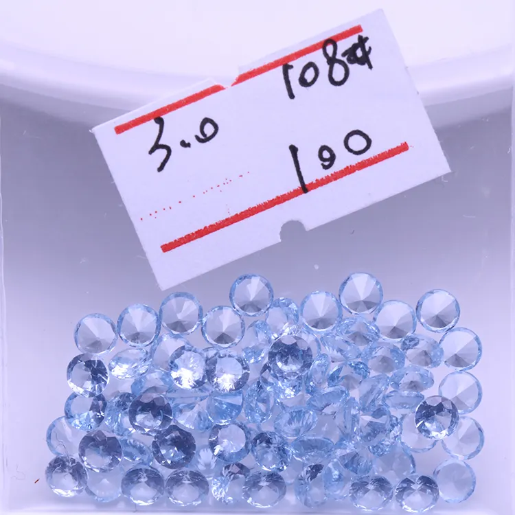 Synthetischer 108 # Crushed Diamond 0,8mm bis 1,5mm runder blauer Spinell