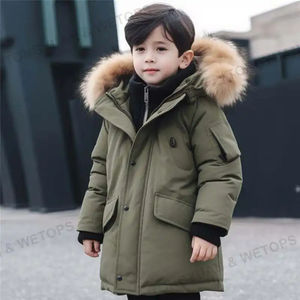 Veste rembourrée en coton pour garçon vêtements d'extérieur automne <span class=keywords><strong>hiver</strong></span> enfants épaissi chaud long manteau en duvet <span class=keywords><strong>Parka</strong></span> vestes - Product Image 3