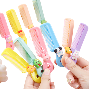 Simpatico cartone animato portatile Mini pettine per i bambini per la frangia e capelli rotti testa rotonda pettine per neonati - Product Image 2