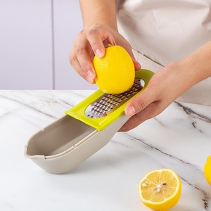 Ustensile de <span class=keywords><strong>cuisine</strong></span>, trancheuse à légumes, râpe multifonction 5 en 1, outils en métal argenté, acier inoxydable - Product Image 4