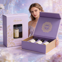 Boîtes rigides personnalisées pour emballages cadeaux de sérum pour la peau à base d'huiles essentielles, fermeture magnétique, carton recyclable, personnalisable UV