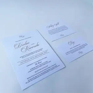 Tarjeta de invitación reciclable personalizada, tarjetas de lujo para boda, invitación para boda