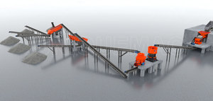 Nóng Bán 300-350 TPH Cát Sỏi Dây Chuyền Sản Xuất với Vành Đai Băng Tải và Máy Nghiền Hàm - Product Image 5