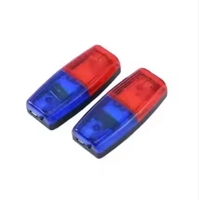 Luz de Advertencia para Ciclismo Nocturno, Luz LED de Seguridad Roja y Azul, Lámpara Intermitente de Hombro