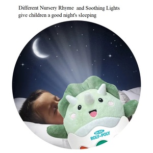 Jouets en peluche dinosaures à bascule pour bébés avec musique et lumière, 4 styles, jouet apaisant pour le sommeil des bébés, animal en peluche sensoriel pour enfants - Product Image 2