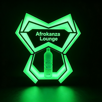 Présentoir de bouteille LED avec logo personnalisé, glorificateur de bouteille VIP en acrylique, rechargeable, télécommande, support lumineux pour bouteille de vin