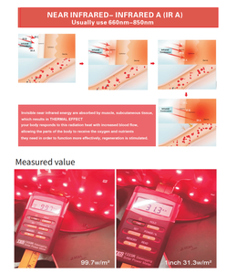 Tappetino per Terapia a Luce Rossa 660nm 850nm 270W, Coperta a LED Infrarossi per Tutto il Corpo, Sollievo dal Dolore, per Uso Domestico, Bellezza e Cura Personale - Product Image 3