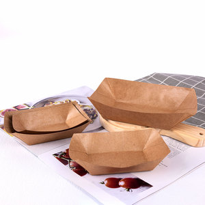 Assiettes en papier jetables, plateau alimentaire, <span class=keywords><strong>vaisselle</strong></span> jetable en papier kraft moderne <span class=keywords><strong>pour</strong></span> mariages, fêtes, restaurants - Product Image 3