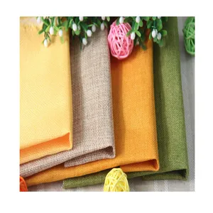 100% Polyester Linen Look Fabric Blackout Linenette Fabric 280cm Width Curtain SILK-LIKE Linen Home Textile