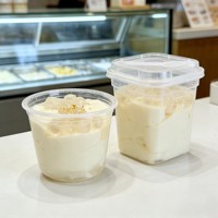Gobelets alimentaires en PP moulés par injection avec logo personnalisé, contenants de cuisson commerciaux, couvercles pour gâteaux, mousses, fruits, emballage de desserts en gros