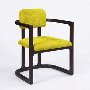 Fauteuil de salle à manger rembourré avec structure en bois courbé, mobilier moderne pour restaurant, hôtel, café, meubles sur mesure - Product Image 5