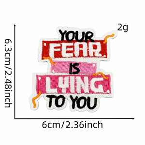 Frases de Energía Positiva, Visualización de Texto, Creatividad, Bordado, Parches Termoadhesivos con Frases - Product Image 5