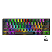 Clavier de jeu mécanique sans fil 60 % à 61 touches, interrupteurs bruns, Bluetooth tri-mode, RVB, vente directe d'usine OEM ODM