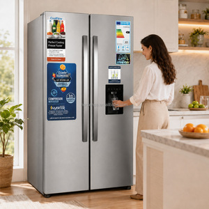 Réfrigérateur à portes françaises 608L avec distributeur d'eau, machine à glaçons, technologie Inverter, No Frost, commande tactile, 220-240V 50Hz, pour cuisine domestique - Product Image 2