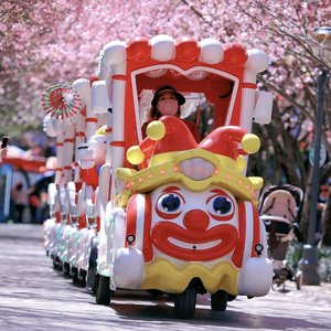 Высококачественный индивидуальный безрельсовый туристический поезд-аттракцион для детей в стиле клоунов - Product Image 6