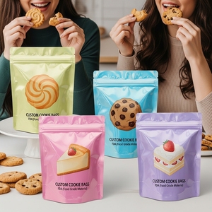 Bolsas Personalizadas para Galletas, Reutilizables, con Cierre, Holográficas, Brillantes, Impresas, de Grado Alimenticio, Laminadas en BOPP, Impresión Digital, Se Acepta OEM - Product Image 2