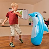 Sac d'entraînement de boxe pour enfants de haute qualité intérieur éducatif Fitness sport jouet gonflable dauphin poupée sac de sable doux