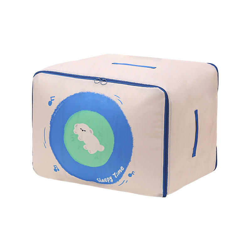 Grande taille, motif chiot bleu foncé, parfait pour ranger les couettes.