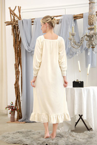 Boutique Lace Princess <strong>Long</strong> <strong>Sleeve</strong> Mum and Girl Matching <strong>Night</strong> Modal Women Lounge Wear square Neck <strong>Long</strong> <strong>Night</strong> Gown <strong>Dress</strong> - Product Image 2