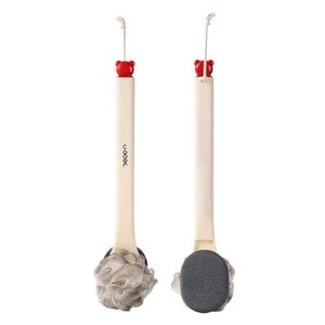 Dual-Sided ABS Bath <b>Brush</b> Handle Modern Oval Shape 2-in-1 Tool for Deep Skin Cleaning and <b>Back</b> Rubbing Bath Ball <b>Brush</b> - Product Image 1