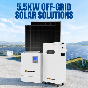 Solución Económica para el Sistema Solar Blueusn, Híbrido de 5.5kw, Baterías de Iones de Litio de 15kwh, Suministro de Energía Familiar de 24 Horas - Product Image 2