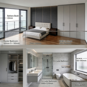 Conception d'architecture résidentielle africaine vernaculaire à deux étages pour maison moderne avec plan de l'étage à 4 chambres et garage décoré - Product Image 3