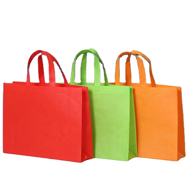 Reusable Non-Woven Fabric Tote Shopping Bags with Customizable Logo Cloth Garment Packaging Shipping Features Sealing Handle