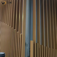 Panneau de bardage architectural en aluminium, tube carré décoratif, pour mur rideau extérieur, résistant aux intempéries, avec persiennes