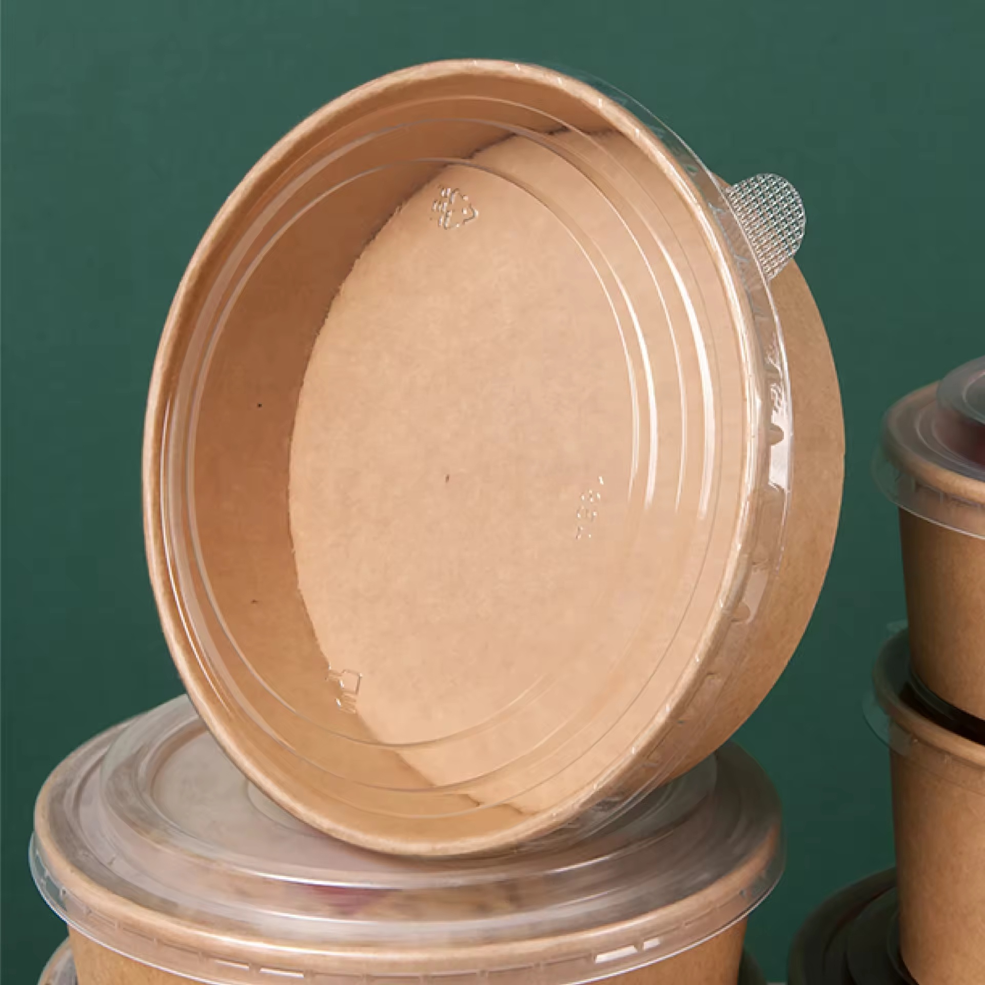 Professional Paper Products Manufacturing Factory Custom Kraft Paper Plates Bowls With Lid