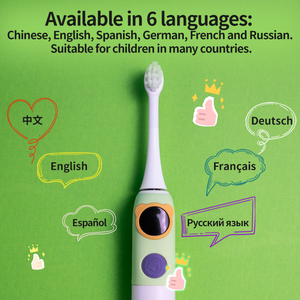 2025 nuevo mejor pantalla LCD recargable temporizador inteligente Sensor de presión IPX7 silicona niños cepillo de dientes eléctrico sónico - Product Image 4