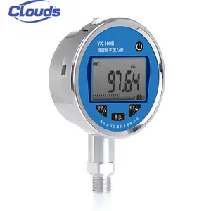 Clouds Steam Stainless Steel Psi 10 Bar 100 Meter 5000 Alarm With Switch Digital Pressure Gauge