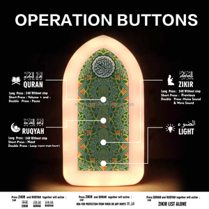 ZIKI TIME ZK3S-03 Zikir & Ruqyah, cadeau islamique musulman, lecture automatique 24 heures, lampe LED intelligente à brancher sur prise murale, haut-parleur <span class=keywords><strong>de</strong></span> sourate du Coran - Product Image 5