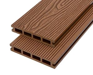 Durevole WPC Decking per uso esterno a lungo termine PVC noce <span class=keywords><strong>Teak</strong></span> legno composito per la pavimentazione Premium Click pavimenti in legno ingegnerizzati - Product Image 2