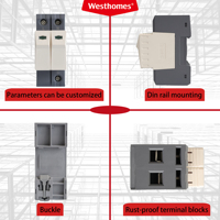 Dispositif de protection contre les surtensions Westhomes WCU1-40 SPD Uc 385V pour les systèmes d'alimentation AC à 380V et moins, dispositif de protection contre les surtensions