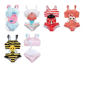 ملابس سباحة بكيني فاخرة مثيرة قطعة واحدة للأطفال ملابس سباحة مكشكشة للبنات الرضع تُباع بالجملة